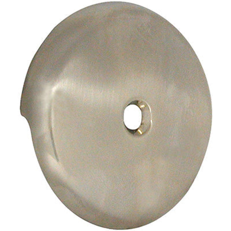 TUB DRAIN OVERFLOW PLATE BRUSH NICKEL