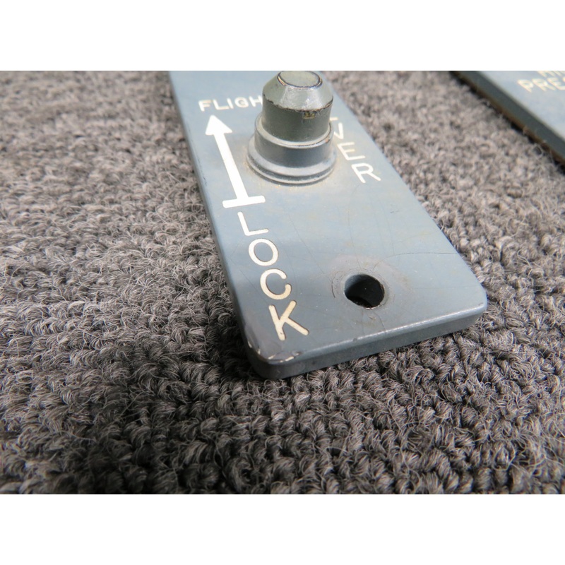 159SE10277-5 Lock and Power Lever Panel (Worn Paint, Chipped Backing)