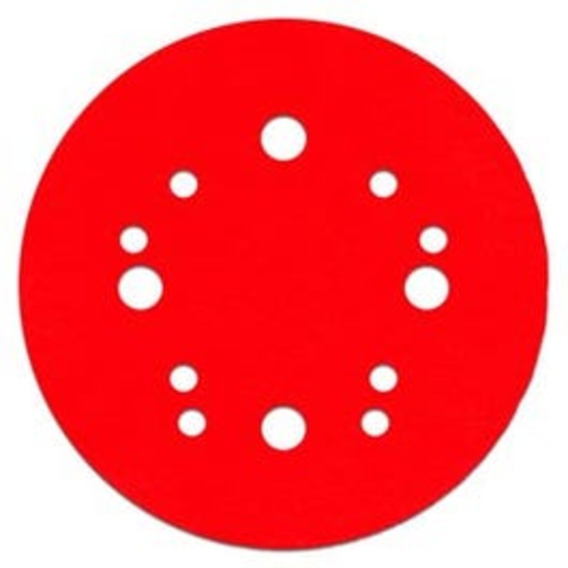 Orbital Sanding Disc, 12 Hole, Hook & Loop, 180-Grit, 5-In., 15-Pk.