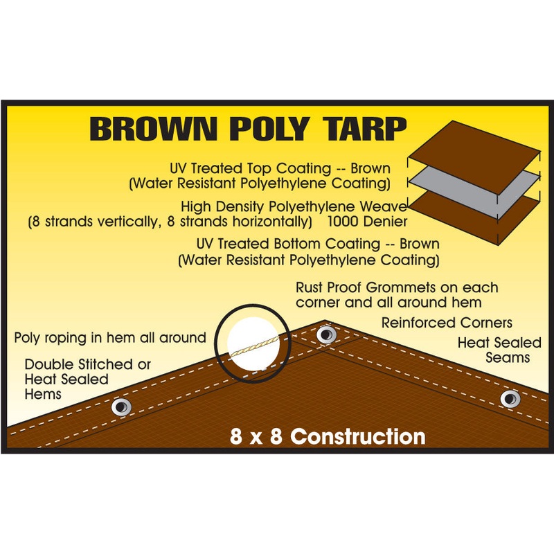 Dize Weathermaster Brown Poly Tarp