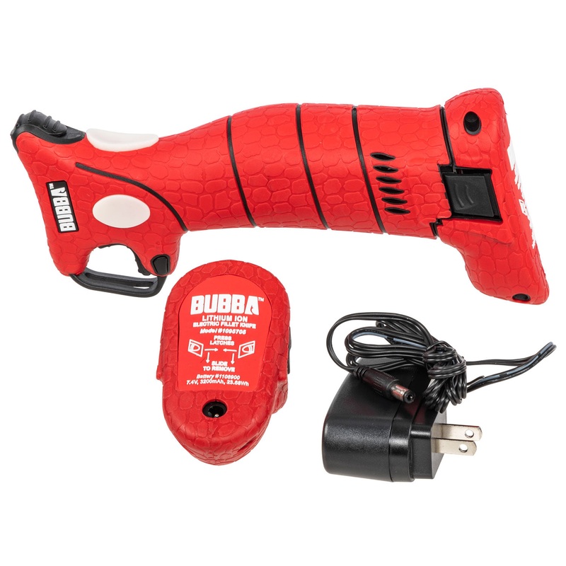 Battenfeld 1095704 Electric Fillet  7/2- 9/12 Fillet Serrated Carbon Steel Red Non-Slip Textured Handle