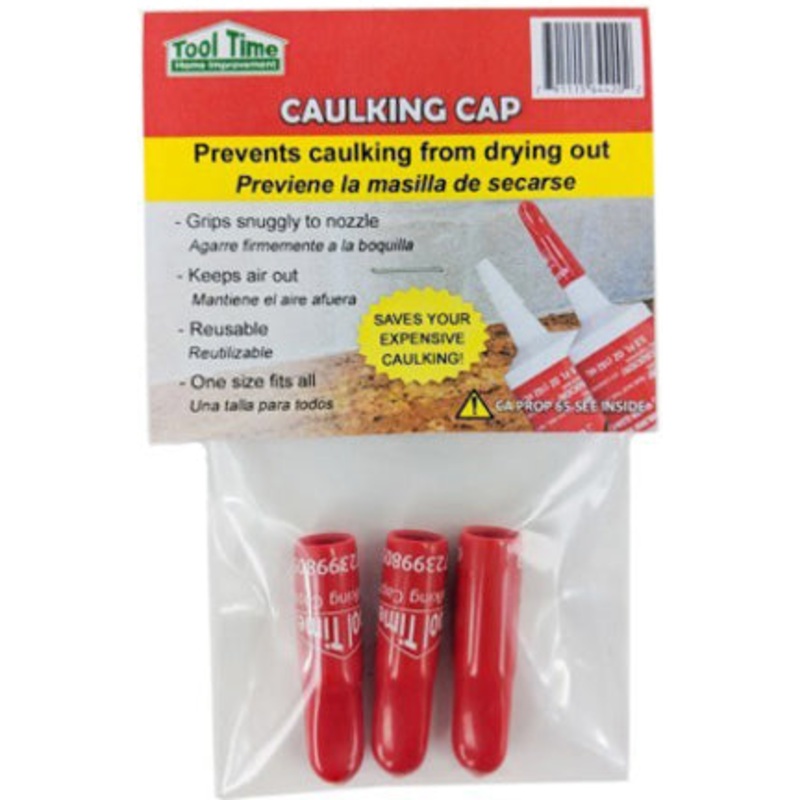 CLK-3 RED CAULKING CAP 1 IN 3PK