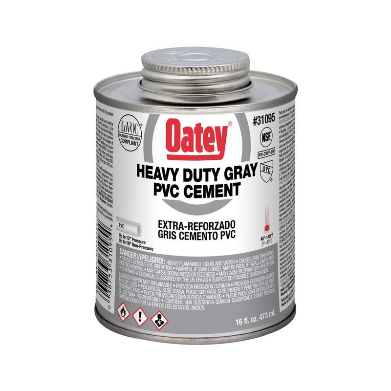 Oatey 16 oz. PVC Heavy Duty Gray Cement