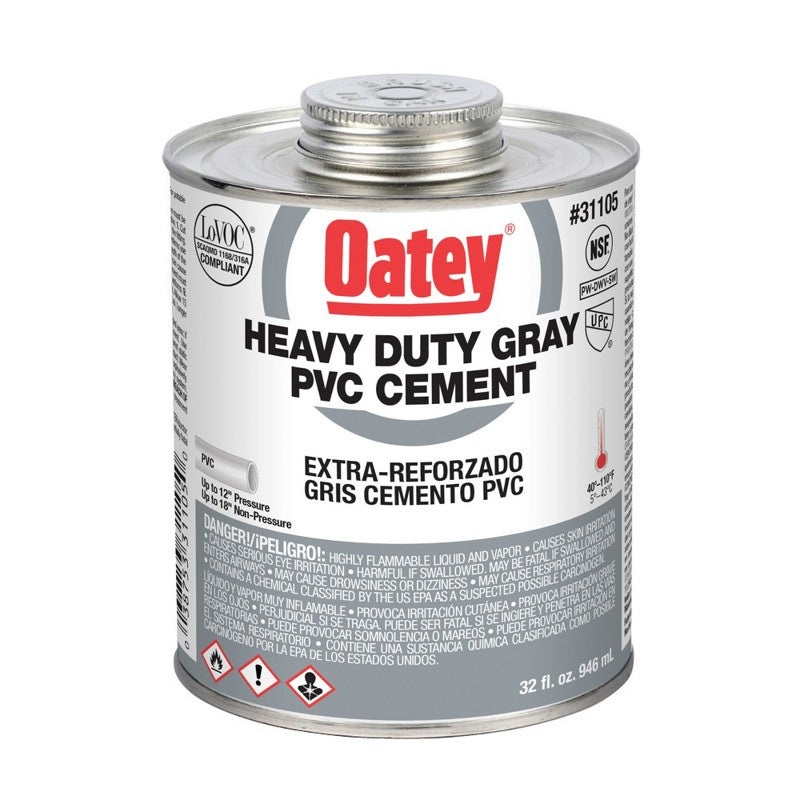 Oatey 32 oz. PVC Heavy Duty Gray Cement