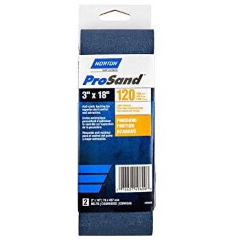 Norton 07660702229 49600 2pk 3×18 120g Sand Belt