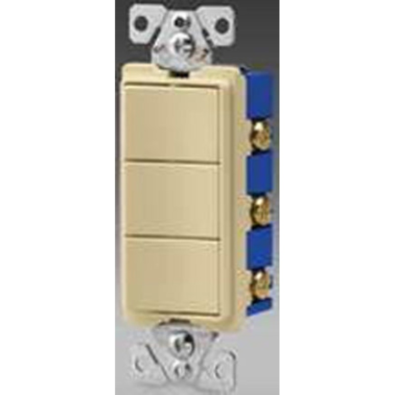 DECO 3 GANG SWITCHES IVORY