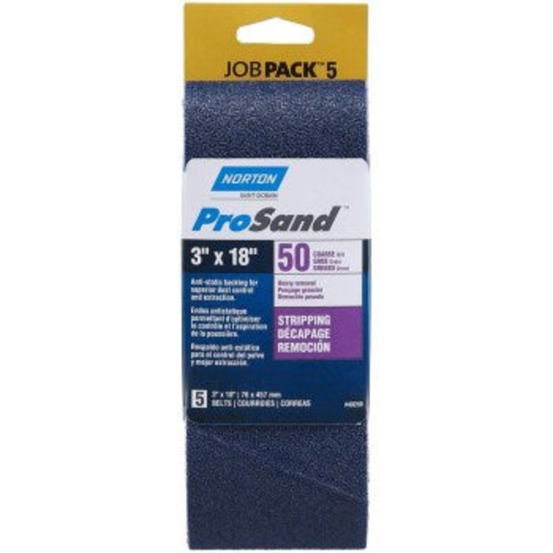 Norton 07660749259 49259 5pk 3×18 50g Sand Belt