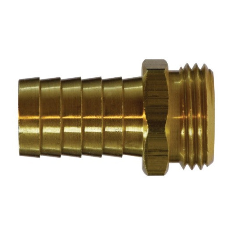 AMC 707048-1012 Straight Male End Hex Adapter Brass