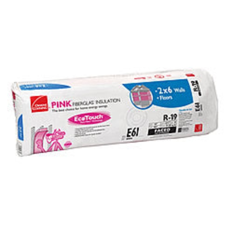 Owens Corning R-19 EcoTouch Pink Fiberglas Insulation with PureFiber