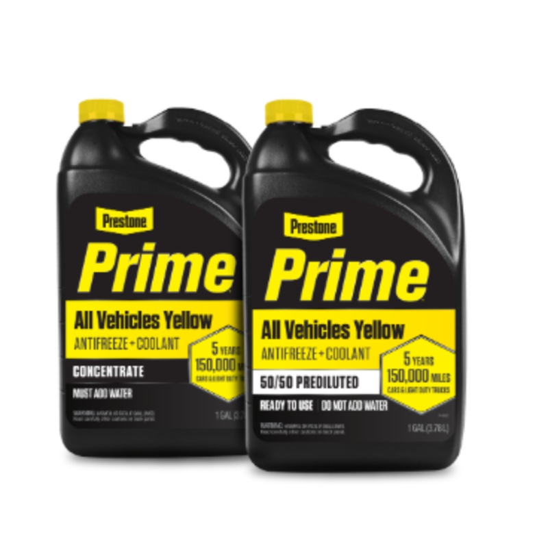 Prestone Prime All Vehicles Yellow Antifreeze + Coolant