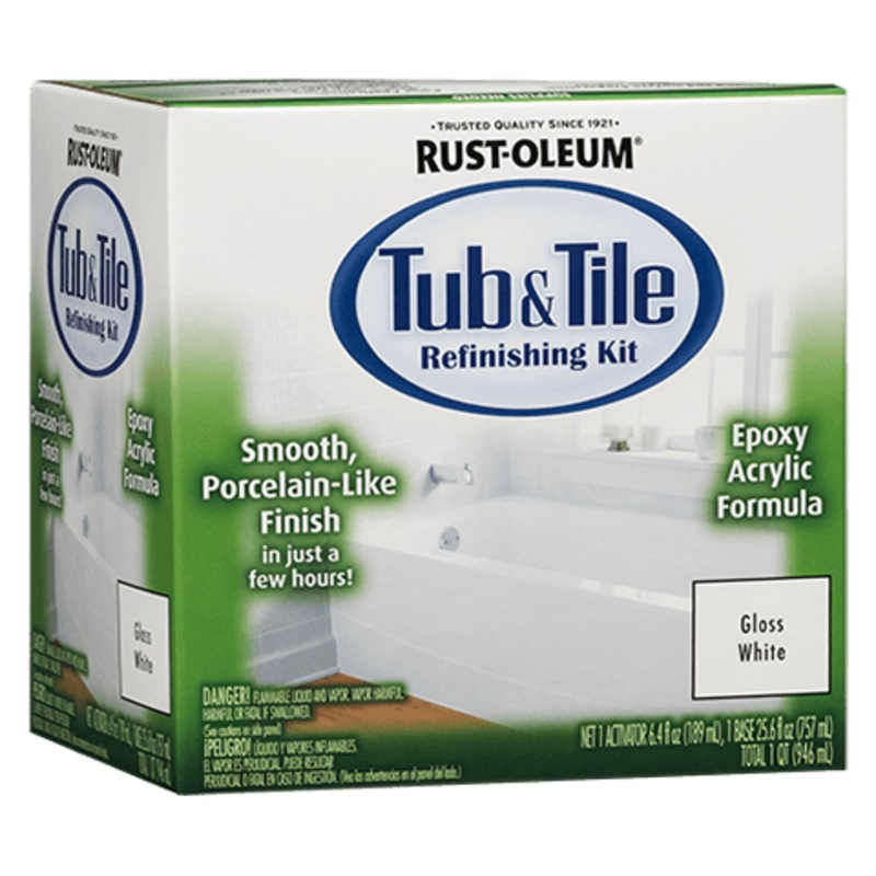 Rust-Oleum Tub & Tile Refinishing Kit 1 Quart Gloss White