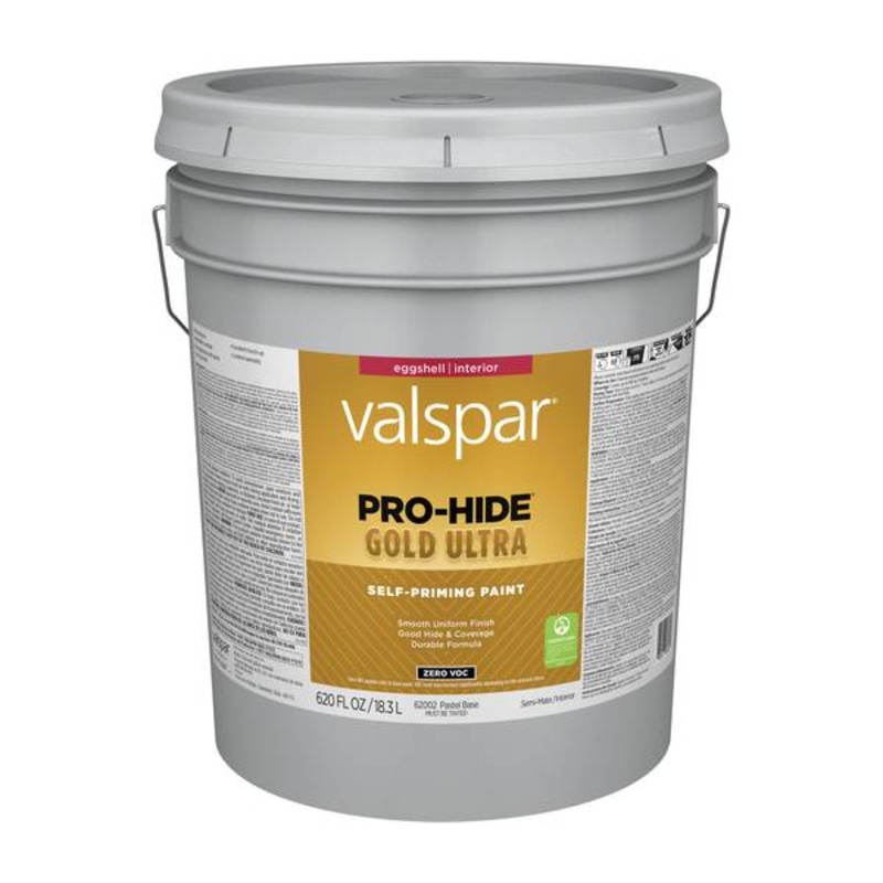 Valspar Pro-Hide Gold Ultra Interior Self-Priming Paint Eggshell 5 Gallon Pastel Base