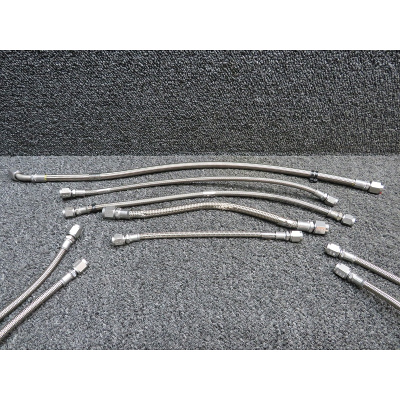 Continental IO-470-UCF Stainless Steel Braided Oil Line Set (Set of 8)