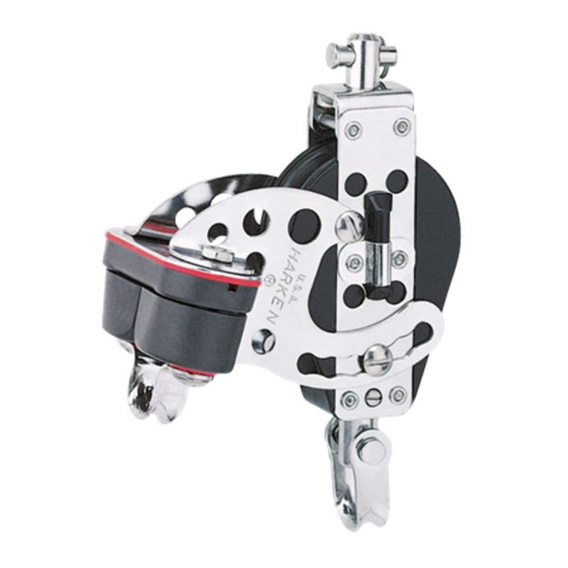 Harken 2.25 Hexa-Cat Base Small Boat Classic Block  Swivel, Cam Cleat