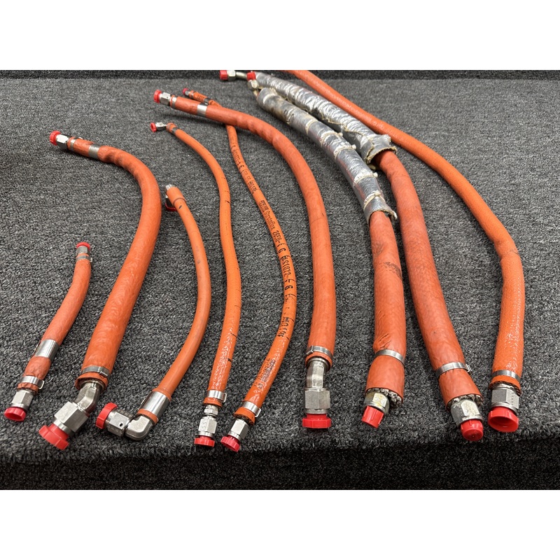 124F002-8CR-0422, LW-12798-4S340 Piper PA28-181 Hoses (Set of 9)