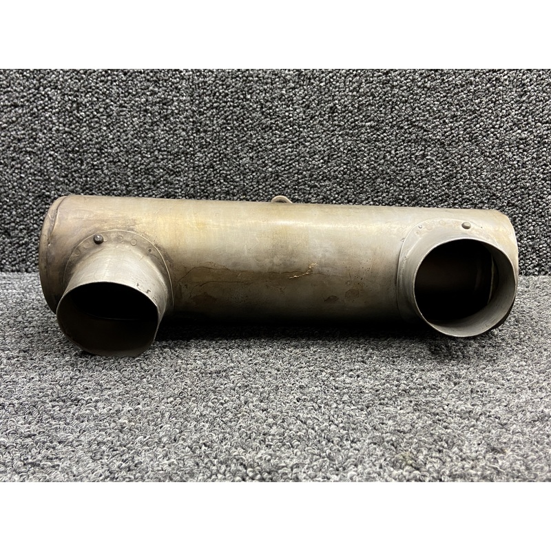 642220-104, 640289-009 Continental TSIO-360-LB Center Exhaust Riser LH w Shroud