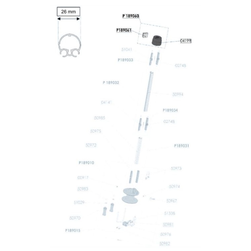 Profurl – C260 reefing system spares #P189060