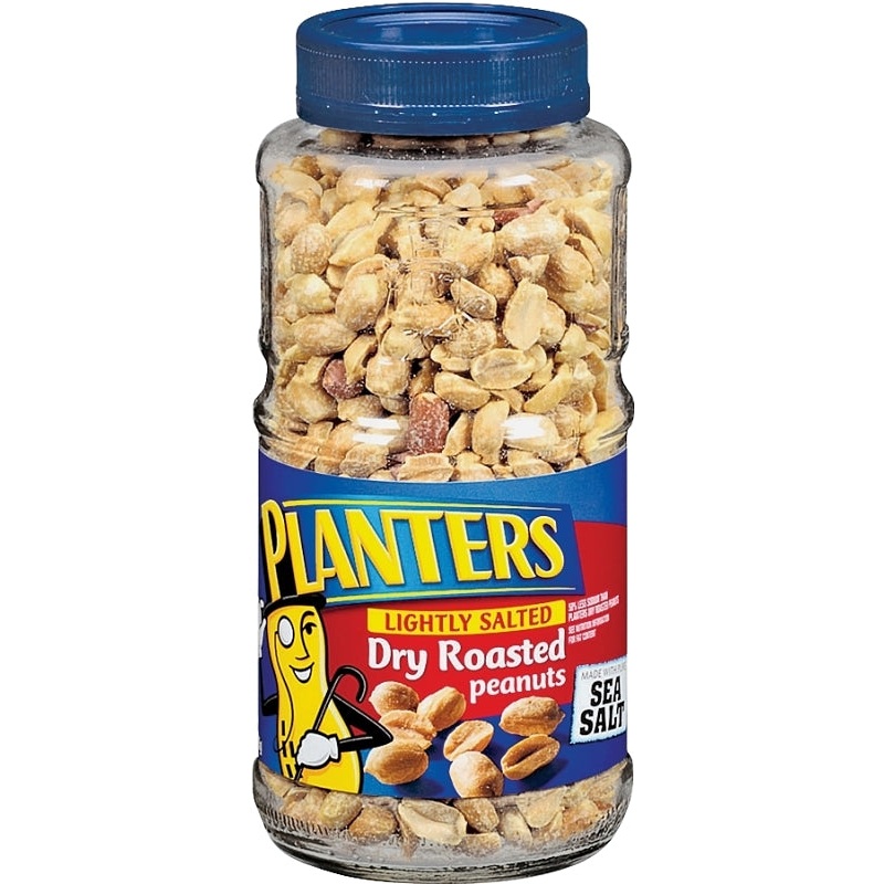 Planters 422425 Peanut, 16 oz Jar, Corn Syrup Solids, Cornstarch, Maltodextrin, Peanuts, Sea Salt