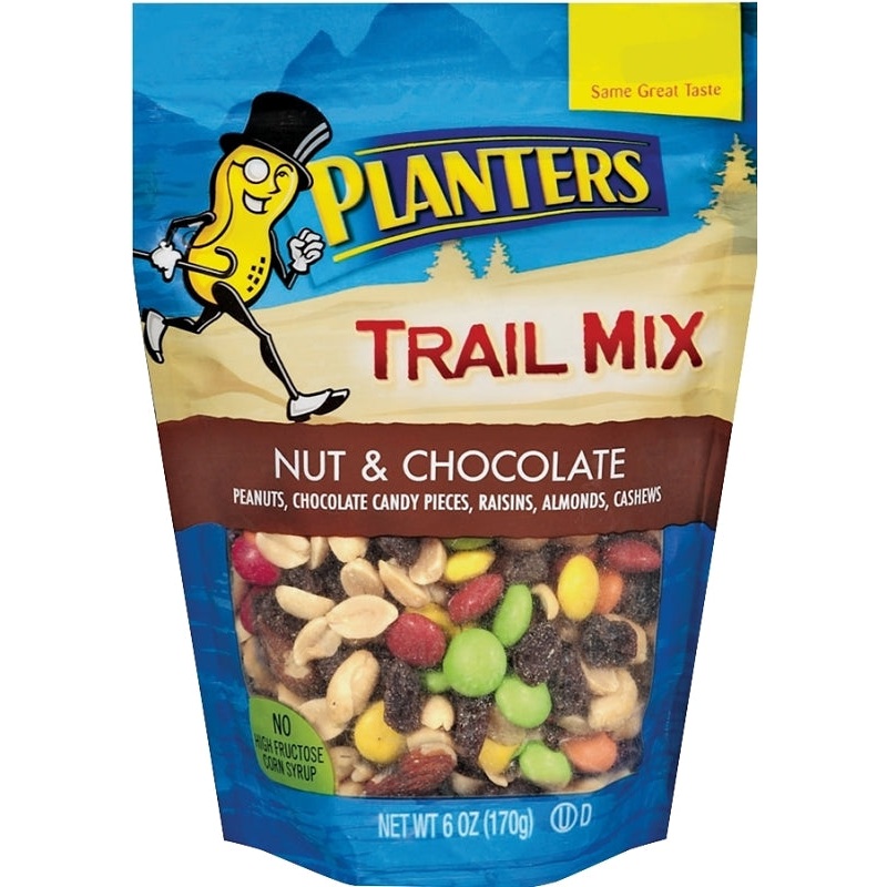 Planters 422491 Trail Mix, Chocolate, Nuts, 6 oz, Bag