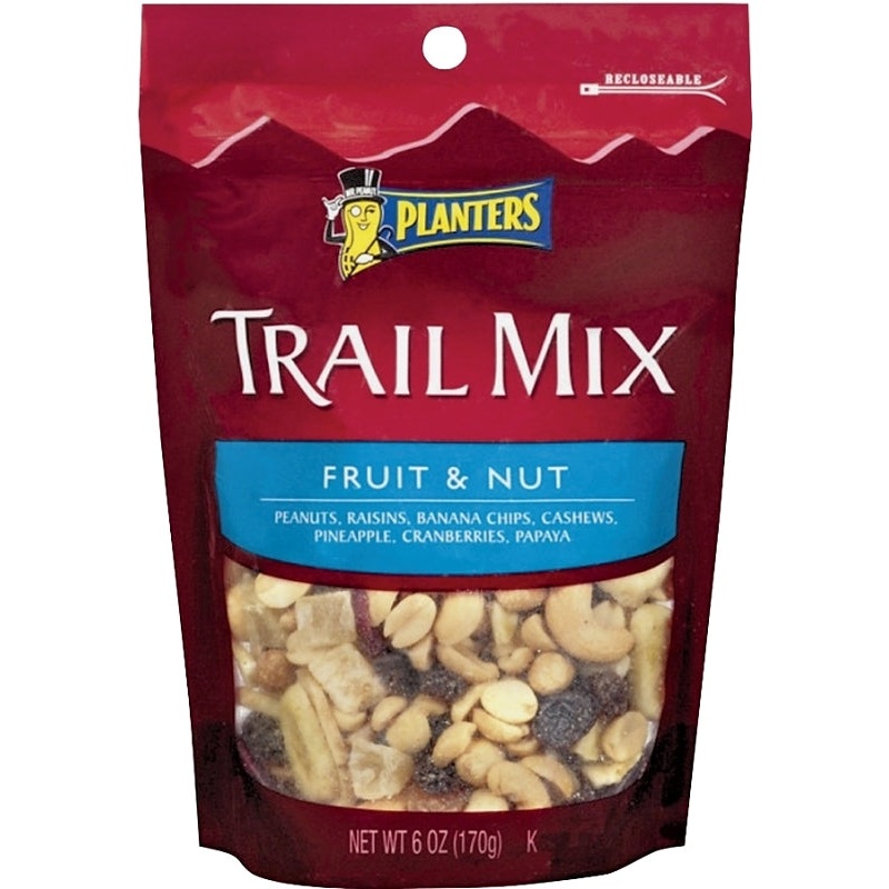 Planters 422519 Trail Mix, Fruit, Nut, 6 oz, Bag