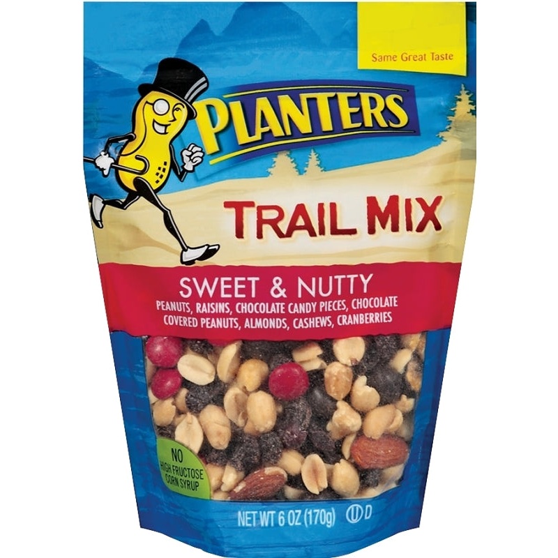 Planters 451995 Trail Mix, Nutty, Sweet, 6 oz, Bag