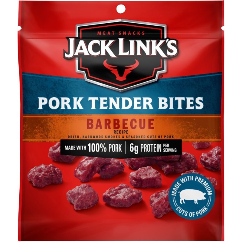 Jack Link’s 10000036621 Pork Tender Bites, Barbecue, 2.85 oz