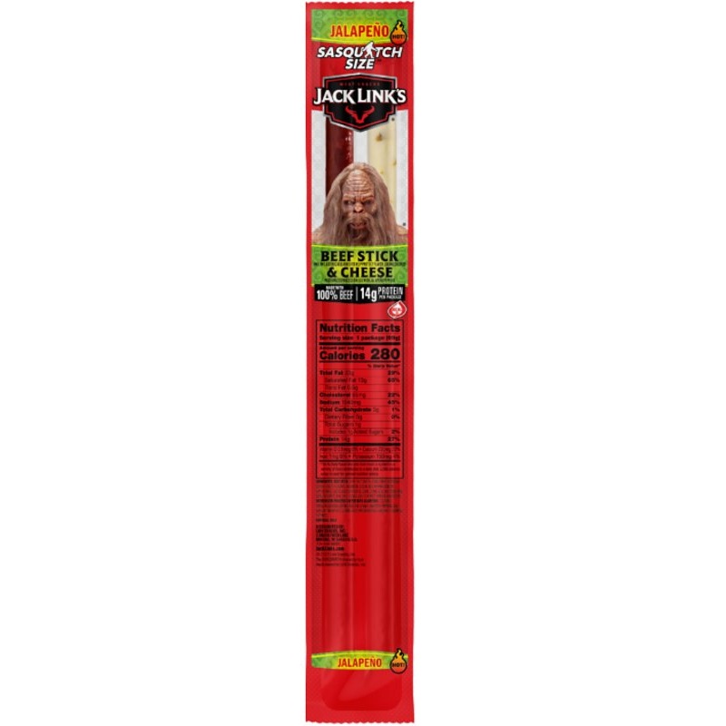 Jack Link’s 10000039595 Beef and Cheese Stick Combo, Jalapeno, 2.45 oz
