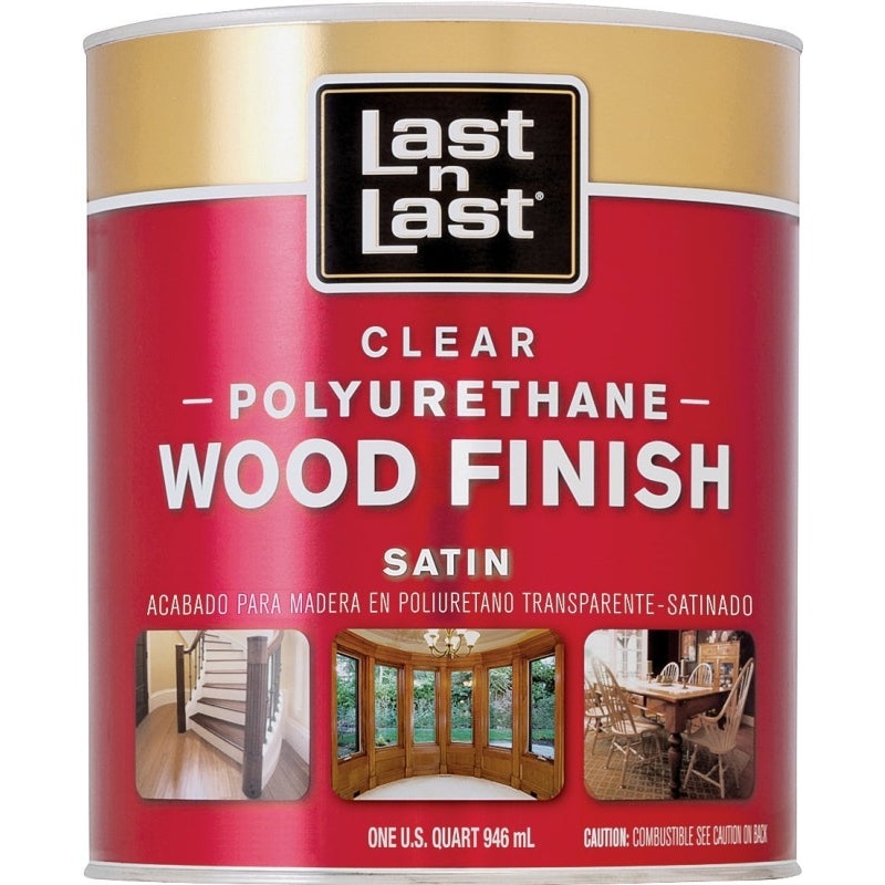 Last n Last 50104 Wood Finish, Satin, Liquid, Amber, 1 qt, Can