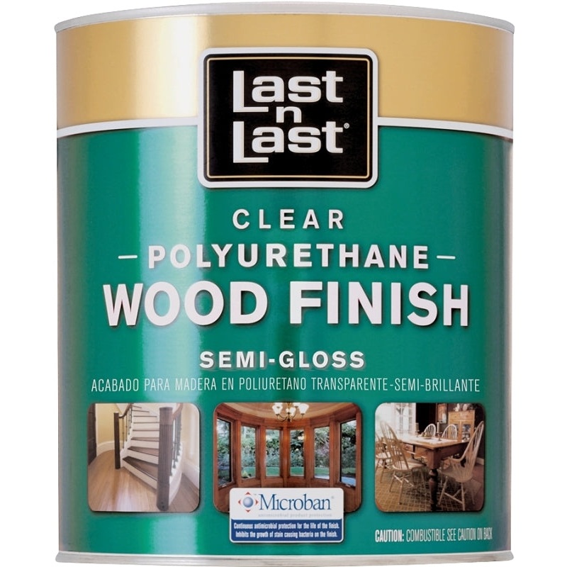 Last n Last 53204 Polyurethane Wood Finish, Semi-Gloss, Liquid, Clear, 1 qt, Can
