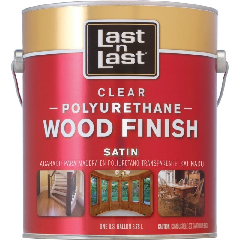 Last n Last 53511 Polyurethane Wood Finish, Liquid, Clear, 1 gal, Can