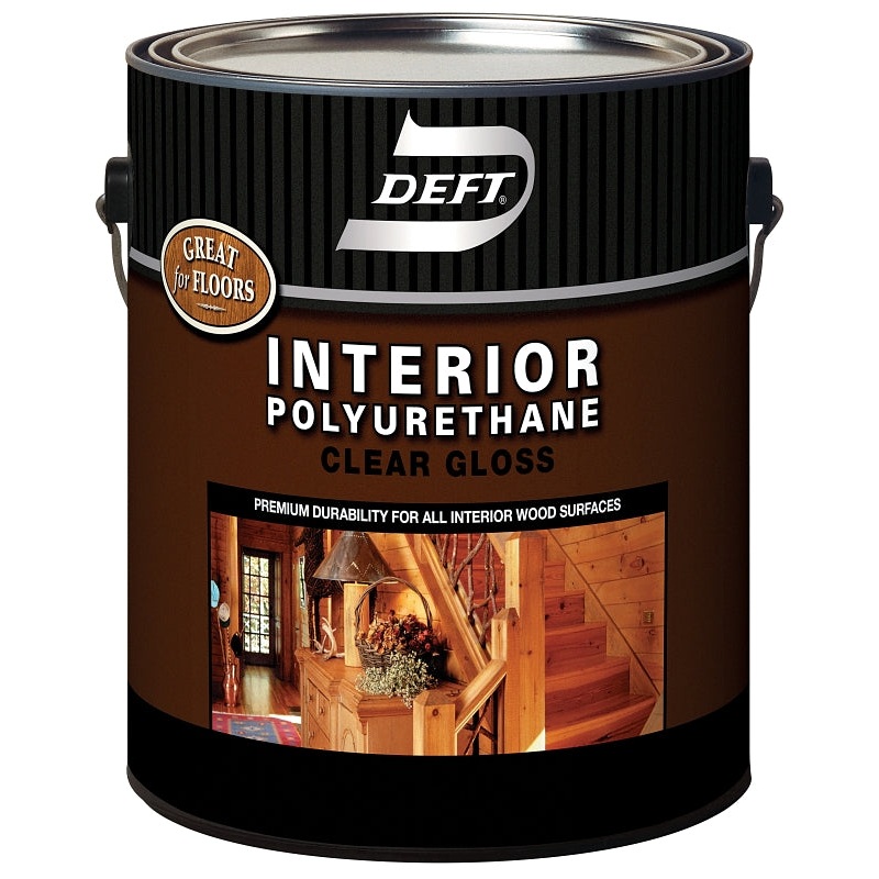 Deft 221-01 Polyurethane, Gloss, Liquid, Amber, 1 gal, Can