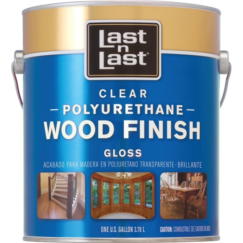 Last n Last 53501 Polyurethane Wood Finish, Gloss, Liquid, Clear, 1 gal, Can