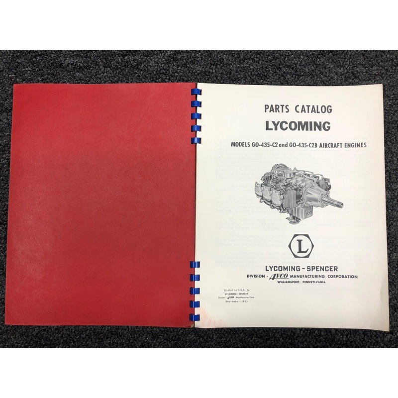1953 Lycoming GO-435-C2 / GO-435-C2B Parts Catalog