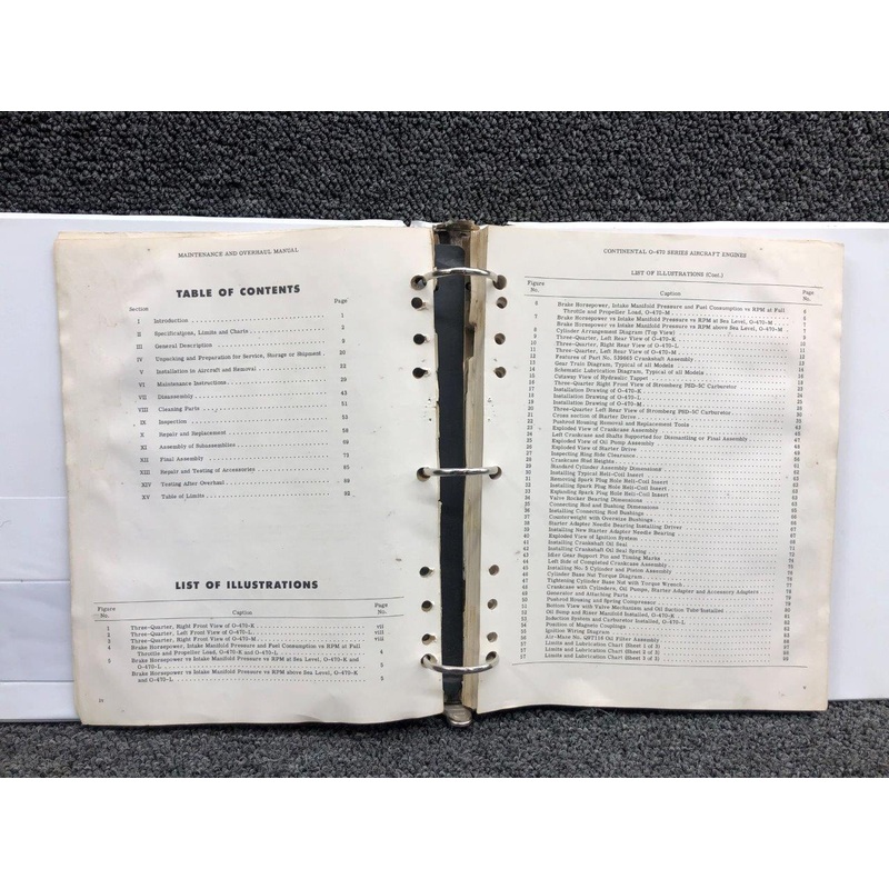 Continental O-470-K / O-470-L / O-470-M Maintenance & Overhaul Manual