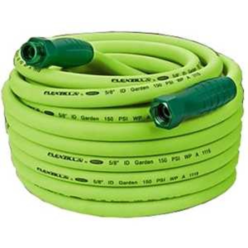 Flexzilla HFZG510YWS-N/CA Garden Hose, 5/8 in, 10 ft L, Green, GHT, Polymer