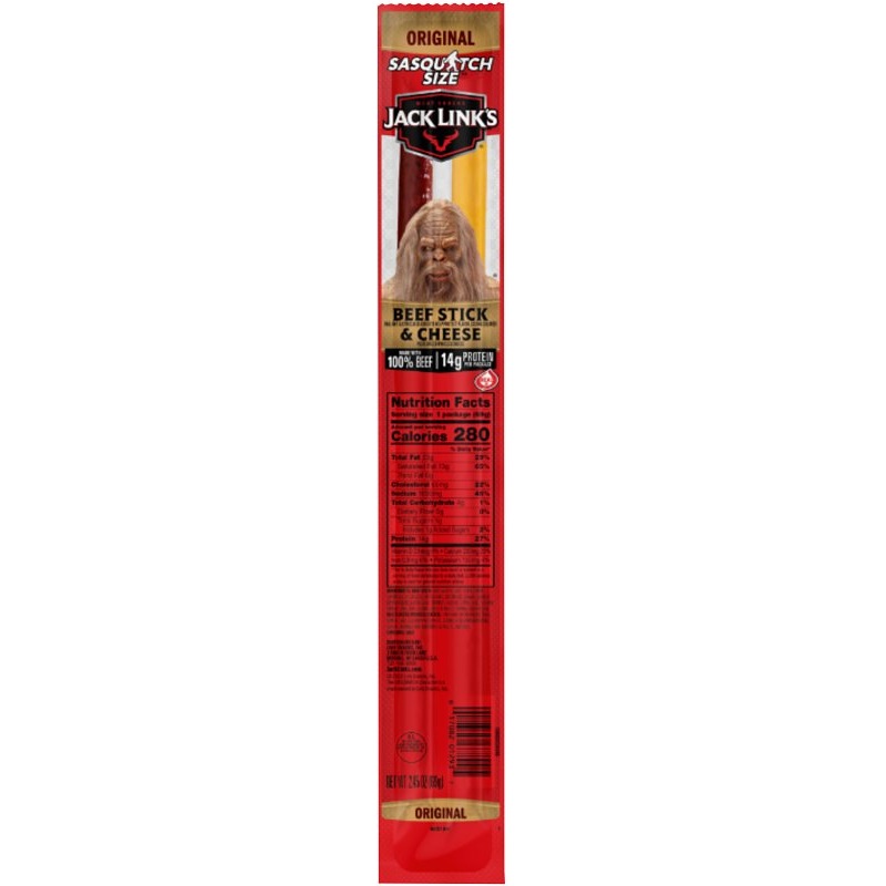 Jack Link’s 10000039591 Beef and Cheese Stick Combo, Original, 2.45 oz
