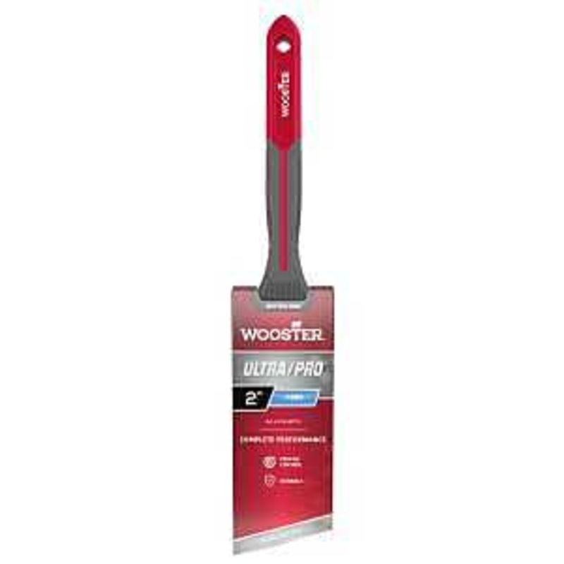Wooster Ultra/Pro GRIPTECH MAX Series G4174-2 Paint Brush, 2 in W, Firm Angle Brush, 2-5/8 in L Bristle, Sash Handle