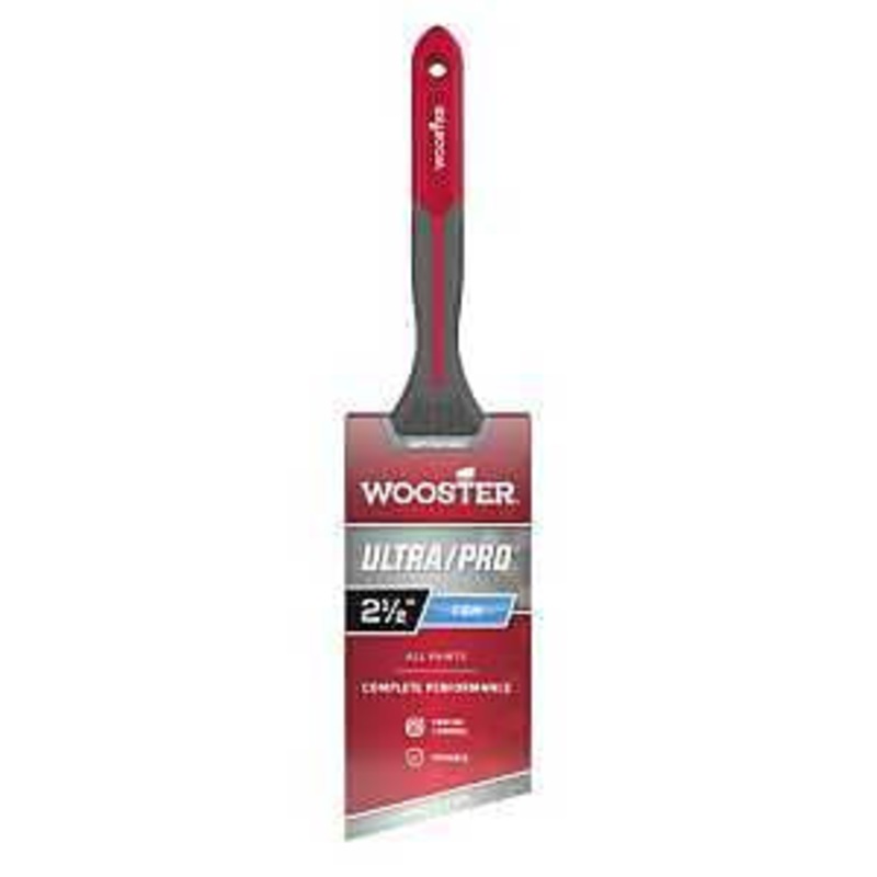 Wooster Ultra/Pro GRIPTECH MAX Series G4174-212 Paint Brush, 2-1/2 in W, Firm Angle Brush, 2-7/8 in L Bristle