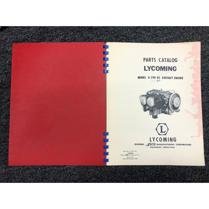 1955 Lycoming O-290-D2 Parts Catalog