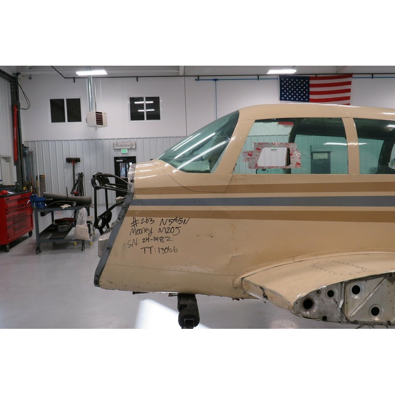 Mooney M20J Fuselage w Airworthiness, Bill of Sale, Data Tag, and Logs