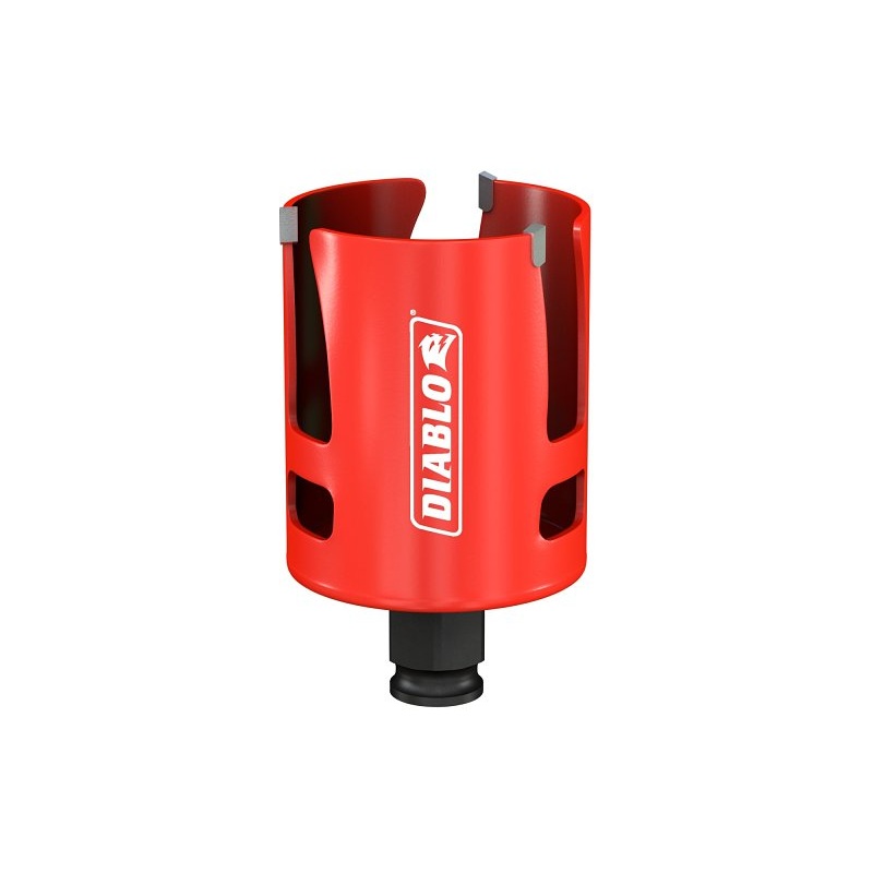 Diablo Demo Demon DHS2250CTR Hole Saw, 2-1/4 in Dia, 2-3/8 in D Cutting, 1-5/8 in Arbor, Carbide Cutting Edge