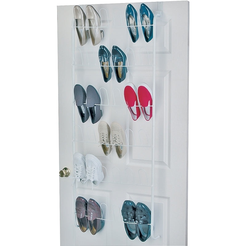 ClosetMaid 804000 Shoe Rack, 22-5/8 in W, 5 in H, Steel, White