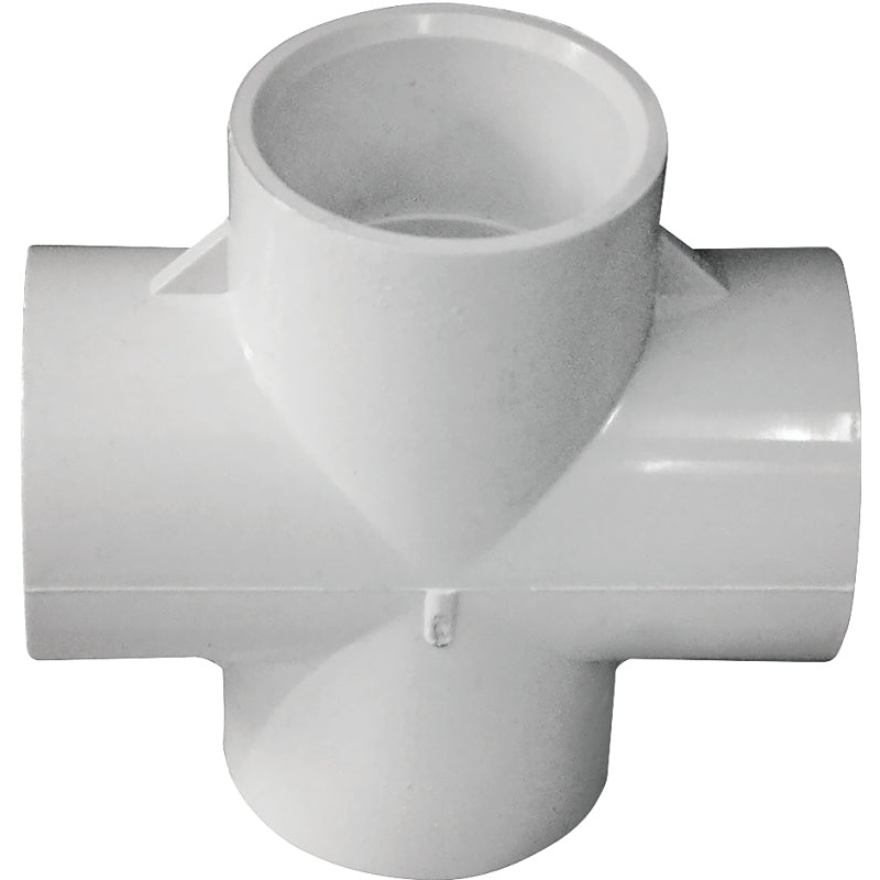 IPEX 435471 Pipe Cross, 1 in, Socket, PVC, White, SCH 40 Schedule, 150 psi Pressure