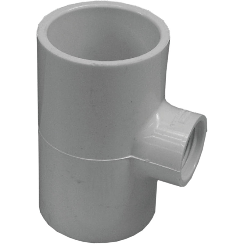 IPEX 435801 Reducing Pipe Tee, 1-1/2 x 1-1/2 x 3/4 in, Slip x Slip x Slip, PVC, White, SCH 40 Schedule