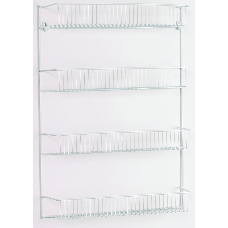 ClosetMaid 803300 4-Tier Wall Rack, 18-3/4 in OAW, 5 in OAD, 25-3/4 in OAH, Metal/Steel, White