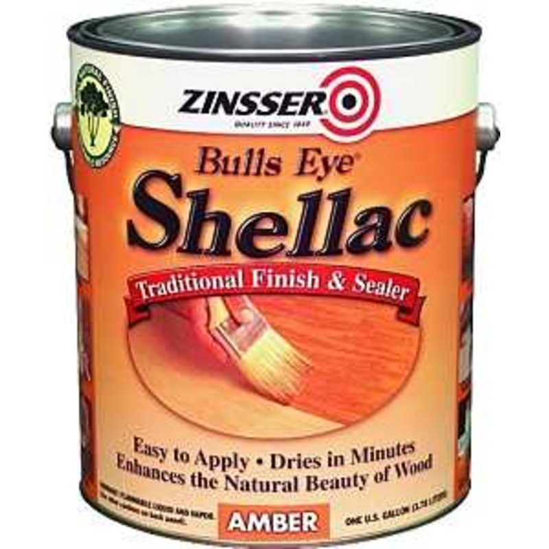 Zinsser 00701 Shellac, Mid-Tone, Amber, Liquid, 1 gal, Can