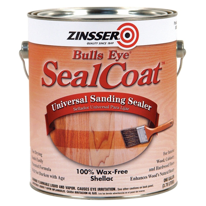 Zinsser 00851 Sanding Sealer, Amber, Liquid, 1 gal, Can