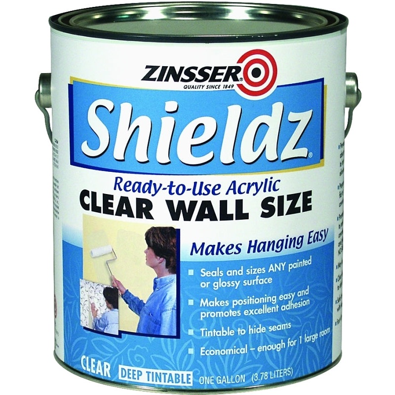 Zinsser 02101 Acrylic Wall Size, Clear, 1 qt, Pail, Liquid