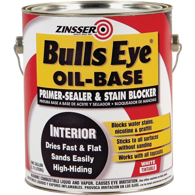 Zinsser 03541 Primer Sealer and Stain Killer, Flat, White, 1 gal