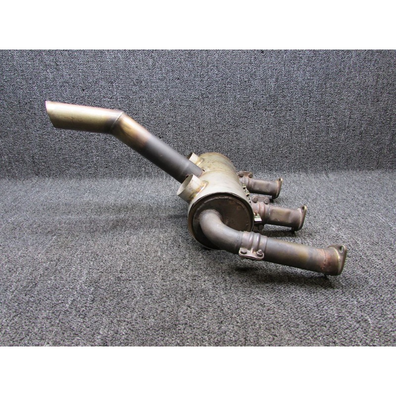 0550157, 0550157-9 Continental O-300-A Exhaust Stack LH with Muffler and Risers